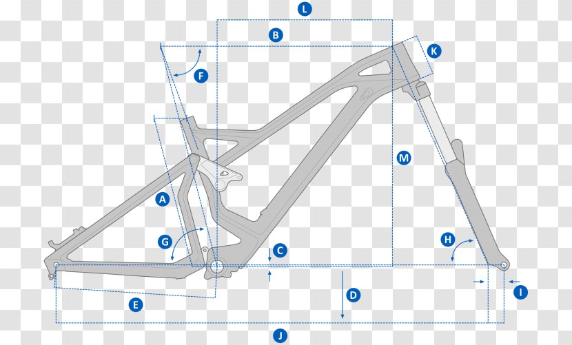 Bicycle Geometry 27.5 Mountain Bike Enduro - Carbon Transparent PNG