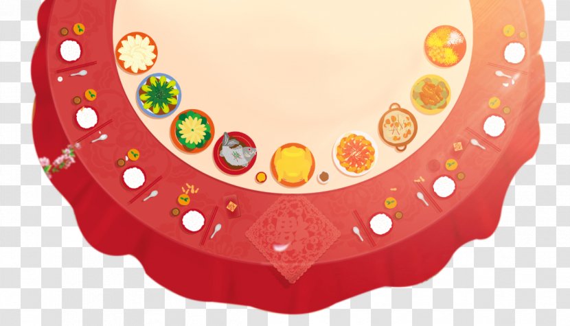 Reunion Dinner Chinese New Year Oudejaarsdag Van De Maankalender Lunar - Fruit - Element Transparent PNG