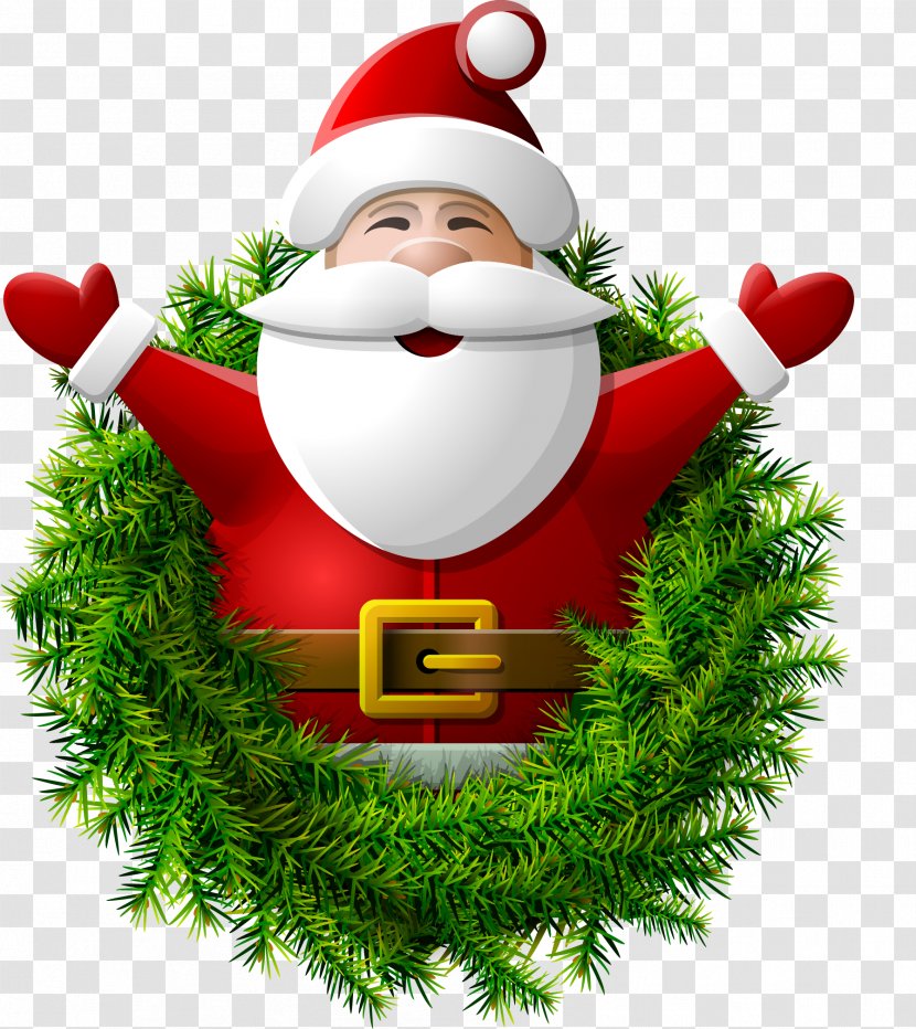 Santa Claus Christmas Day Wall Decal New Year Tree - Greetings Transparent PNG
