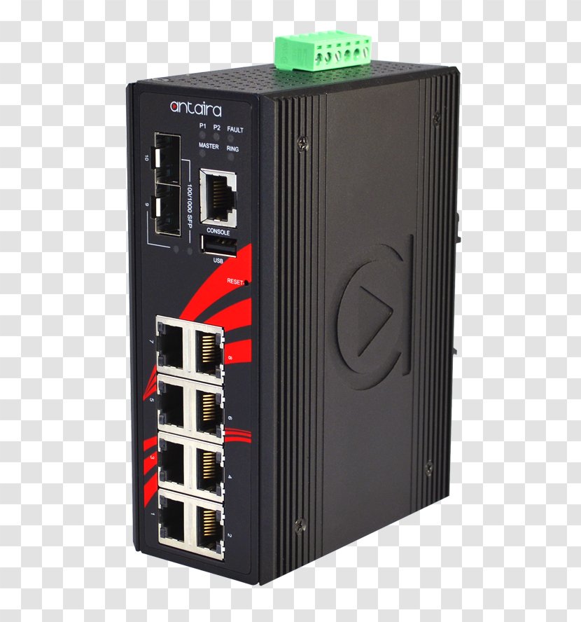 Gigabit Ethernet Small Form-factor Pluggable Transceiver Network Switch Power Over - Industrial Transparent PNG