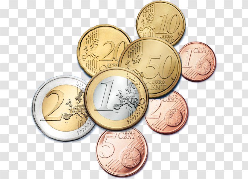 Euro Coins Currency Banknotes - Banknote - Coin Image Transparent PNG
