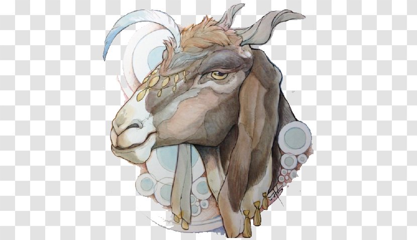 Goat Drawing Concept Art Illustration - Goats - Donkey Transparent PNG