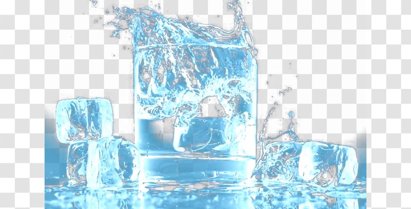 Glass Cup Bottled Water - Ice - Cups Transparent PNG