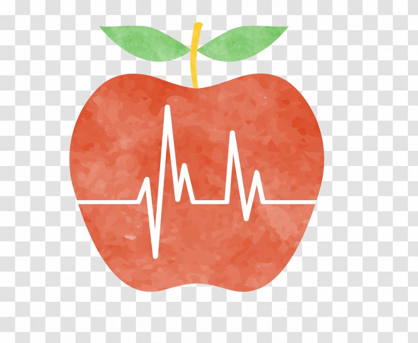 Health Apple Cider Vinegar Eating Weight Loss - Silhouette - Vector And Electrocardiogram Transparent PNG