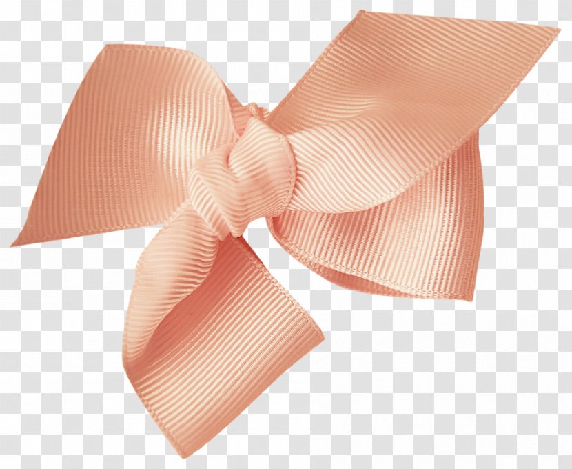 Pink Textile Designer - Peach - Cloth Bow Transparent PNG