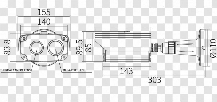 Door Handle Technical Drawing Diagram - Joint - Design Transparent PNG