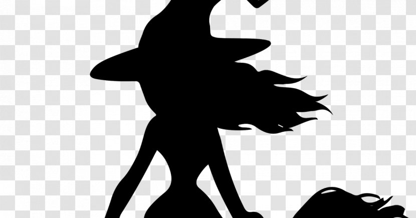 Silhouette Black And White Witchcraft Clip Art - Monochrome Photography Transparent PNG