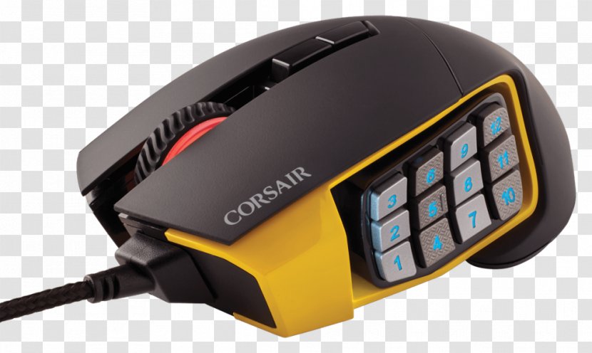 Computer Mouse Corsair Scimitar RGB PRO Video Game Color Model - Rgb Transparent PNG