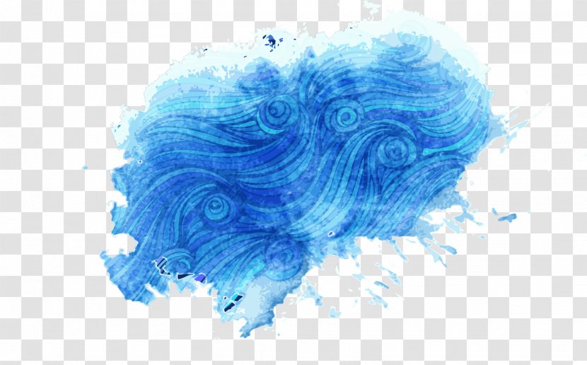 Blue Cartoon Lake Texture - Data Visualization - Nutrient Transparent PNG