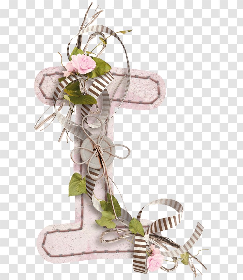 Floral Design Cut Flowers Garland - Flower Bouquet - Decoration Letter I Transparent PNG