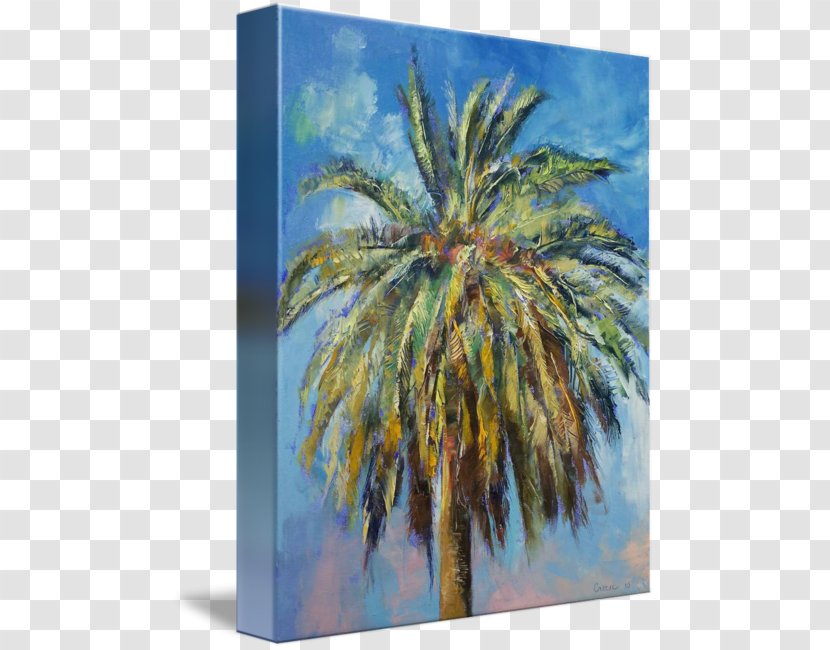 Date Palm Painting Canary Islands Canvas Print - Landscape - Tree Transparent PNG
