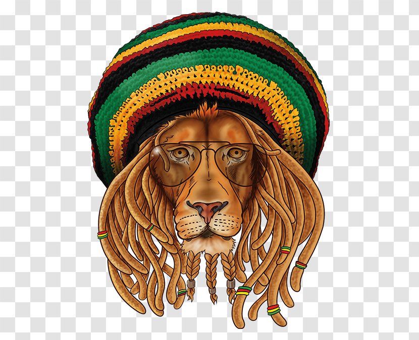 Lion Of Judah T-shirt Rastafari Hat Transparent PNG