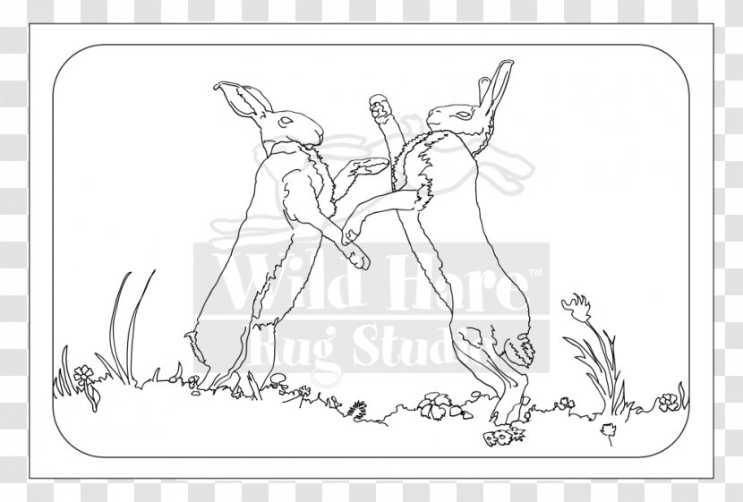 Line Art Mammal Cartoon Sketch - Tree - Flower Transparent PNG