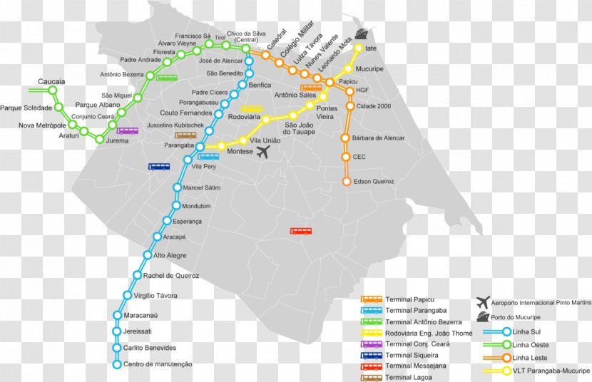 Fortaleza Map East North West - Area - Livre Transparent PNG