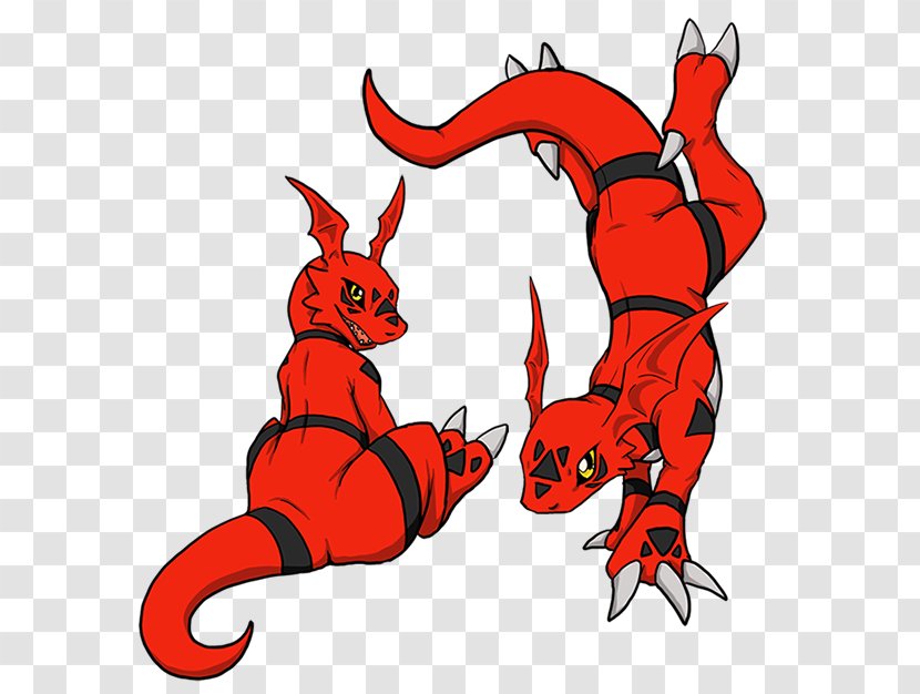 Guilmon Flamedramon Digimon Art - Watercolor Transparent PNG