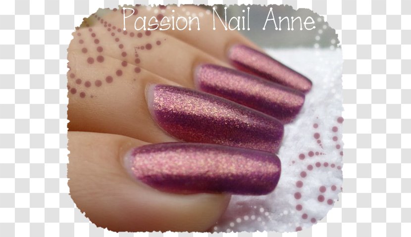 Nail Polish Hand Model Manicure - Lip - Purple Glitter Nails Transparent PNG