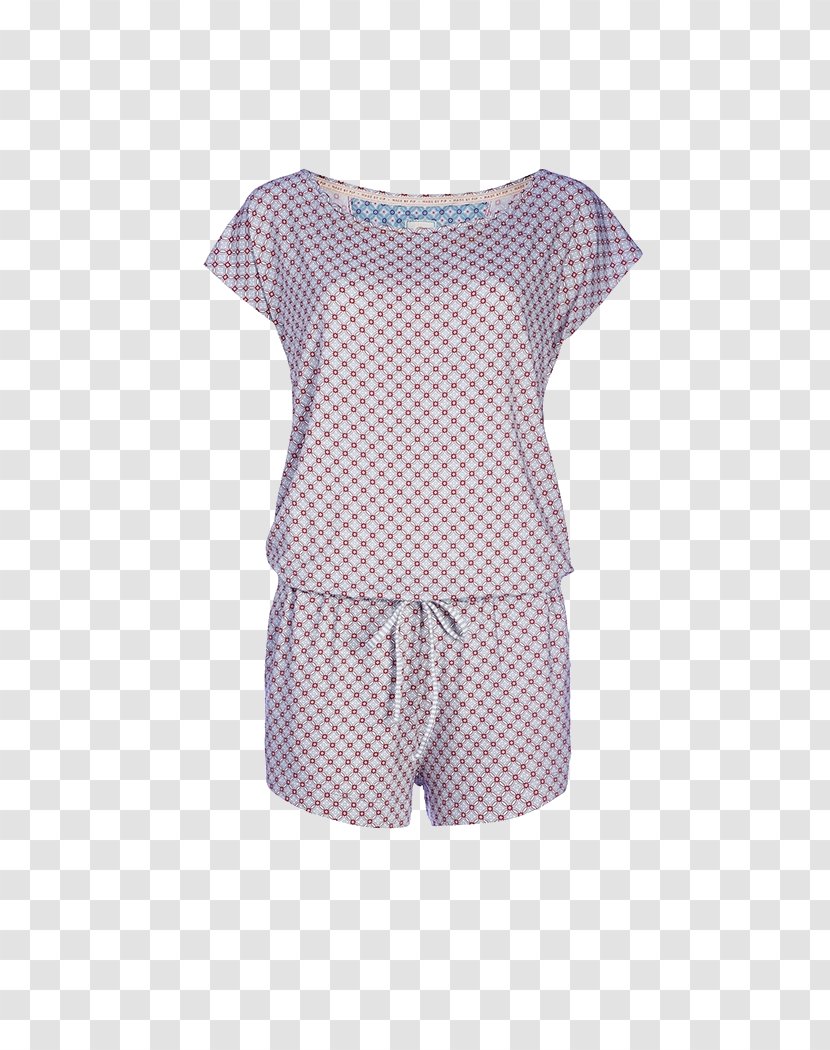 Sleeve Polka Dot T-shirt Nightwear Shoulder - Heart Transparent PNG