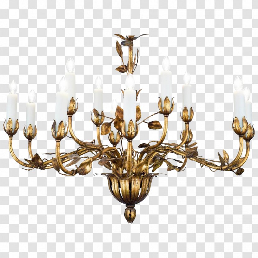 Lighting Chandelier Gold Leaf - Furniture - Cartoon Transparent PNG