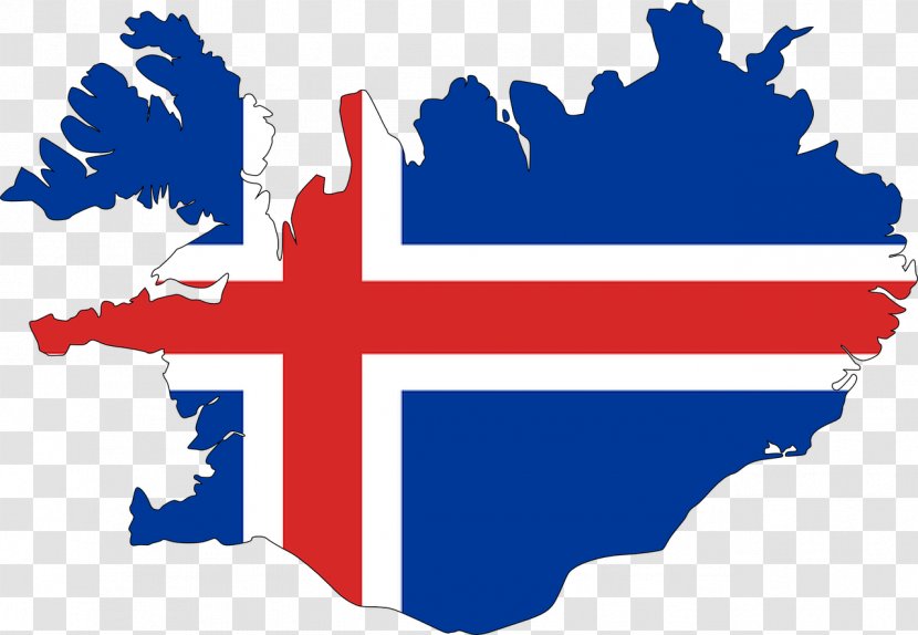 Flag Of Iceland Map - Ireland - Island Transparent PNG