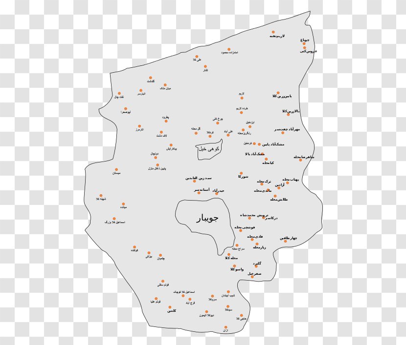 Juybar Babol Qaem Shahr Savadkuh County Amol - Mazandaran Province - Map Transparent PNG