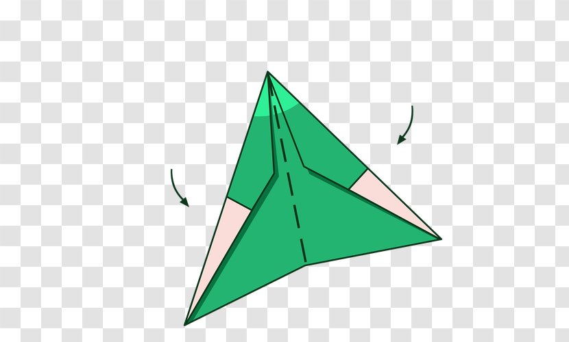 Triangle Origami Point - Creative Arts - Fold Paperrplane Transparent PNG