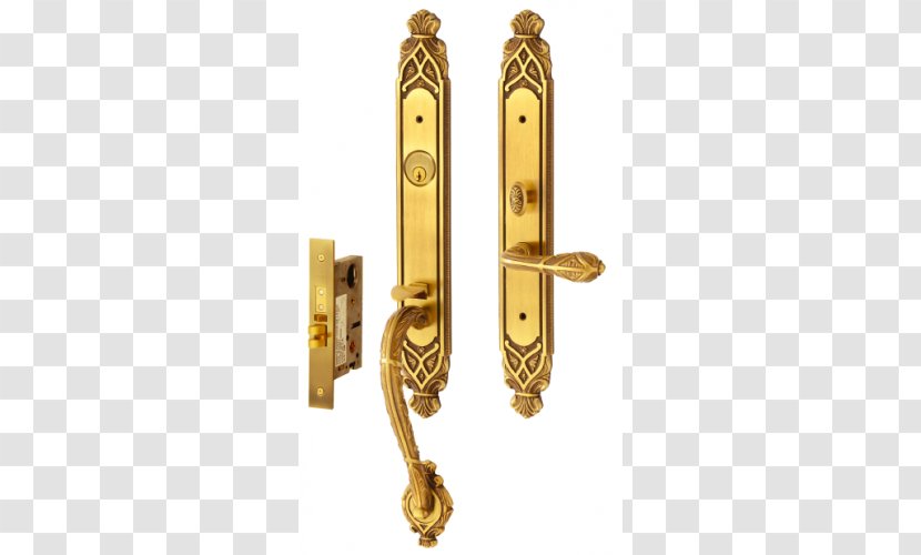 Brass 01504 Door Handle Lock Transparent PNG