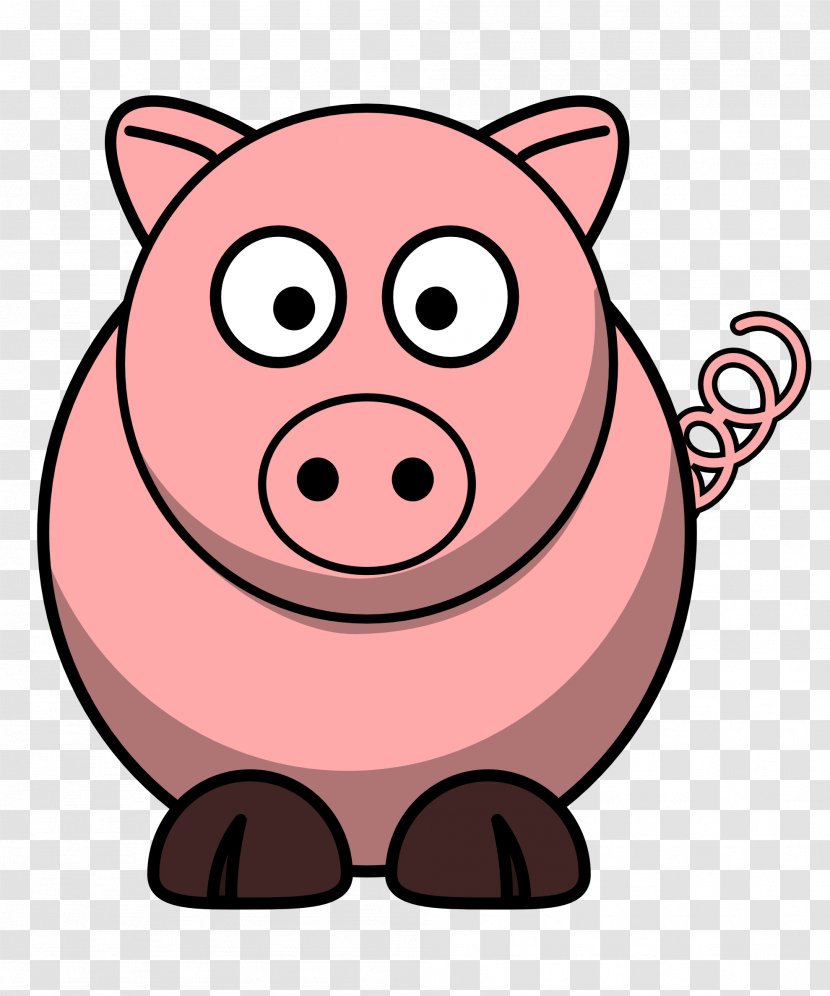 Domestic Pig Clip Art - Mammal - Transparent Transparent PNG