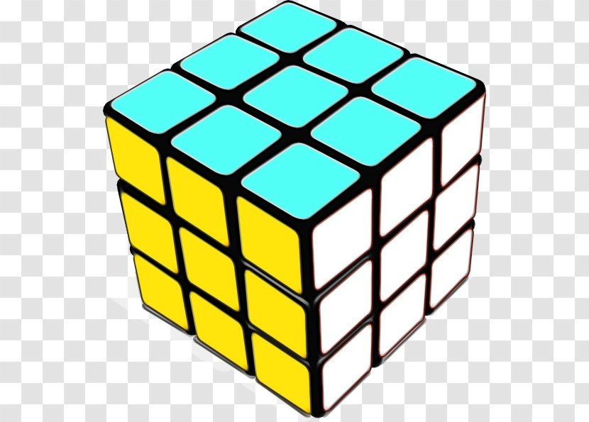 Rubik's Cube Clip Art Square Educational Toy - Watercolor - Rubiks Transparent PNG