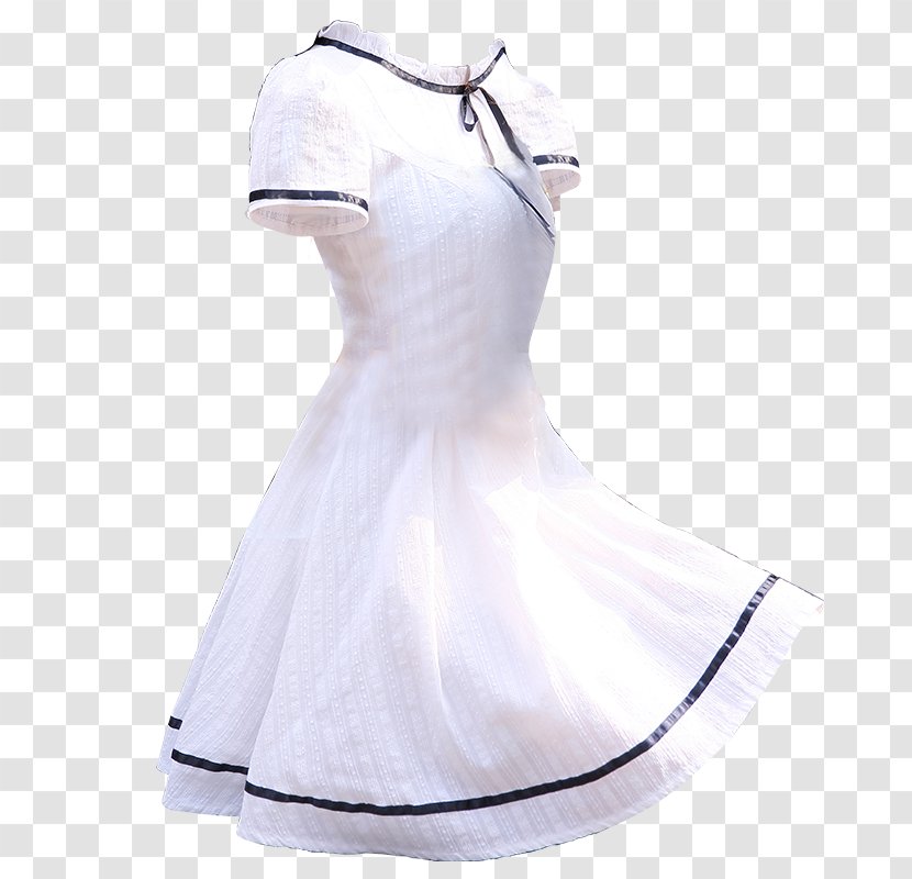 Gown Dress Clothing Skirt - White - Floating Transparent PNG