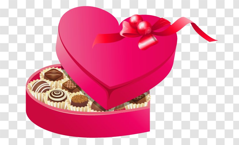 Chocolate Truffle White Valentine's Day Clip Art - Box - Chocolates Transparent PNG
