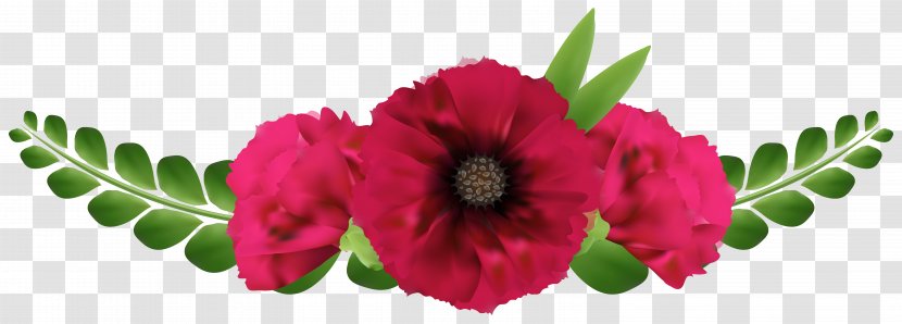 Floral Design Flower Garland - Cut Flowers - Beautiful Red Clip-Art Image Transparent PNG
