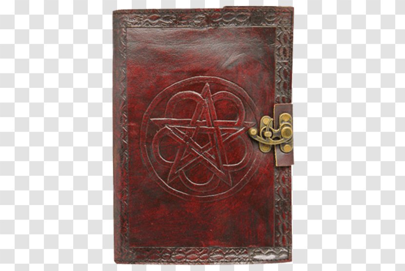 Book Of Shadows Leather Pentagram Paper Embossing Wicca - Diary - Codex Transparent PNG