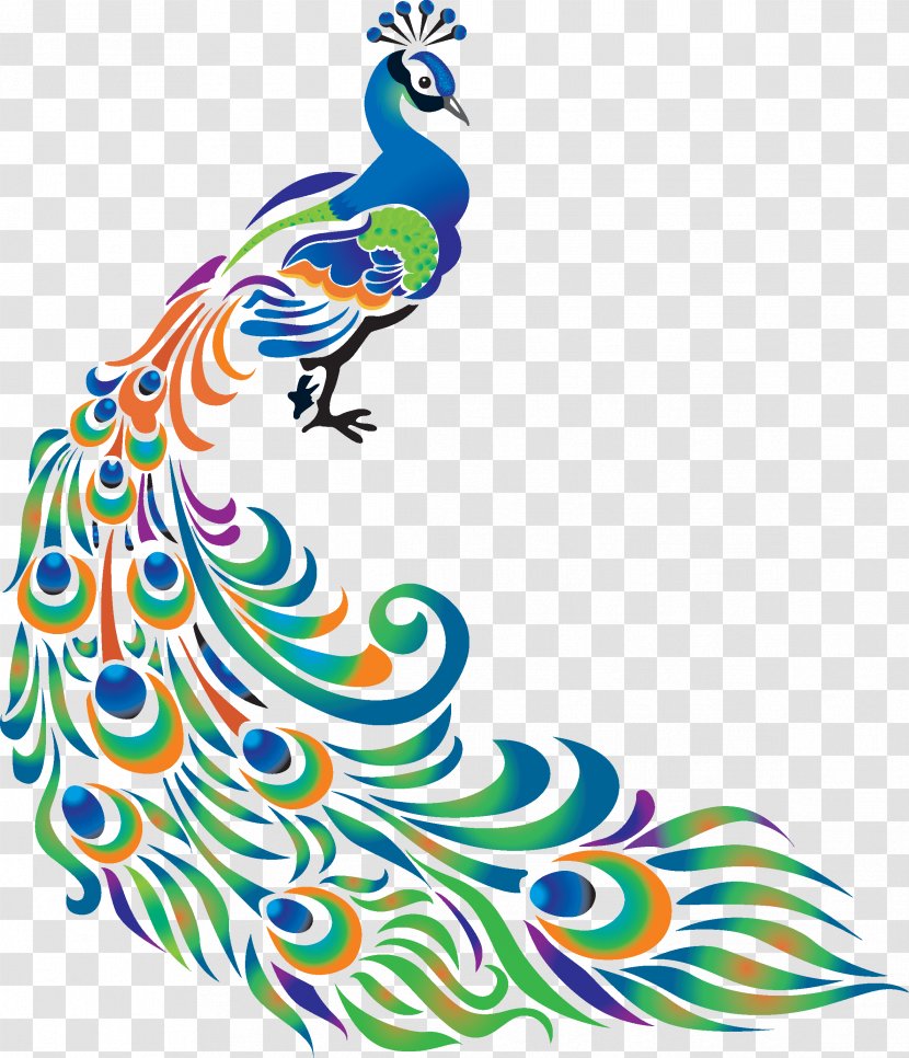 Drawing Peafowl Art Clip - Rangoli - Peacock Transparent PNG