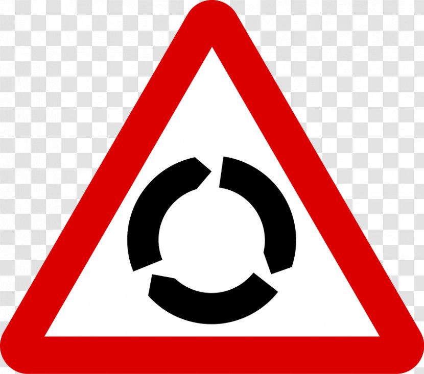 Roundabout Traffic Sign Circle Warning Driving - Road - Printable Signs Transparent PNG
