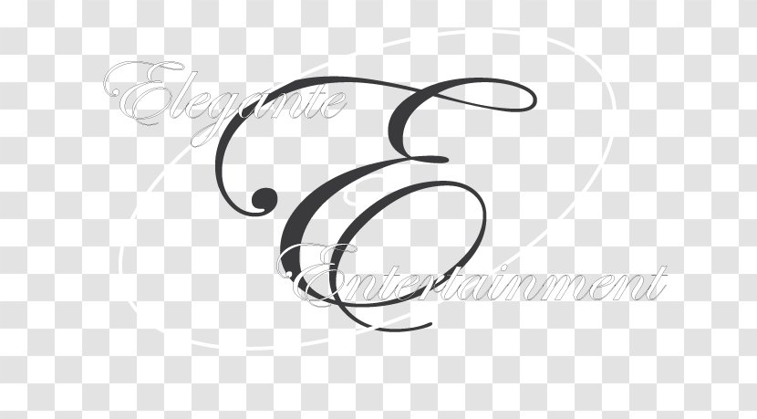 Tattoo Letter Font - Black And White - Elegant Logo Transparent PNG