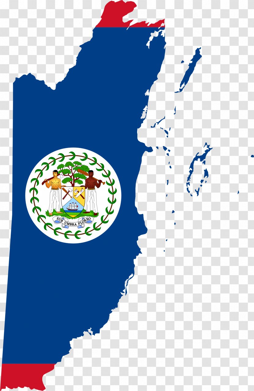 Flag Of Belize Map - Country Transparent PNG