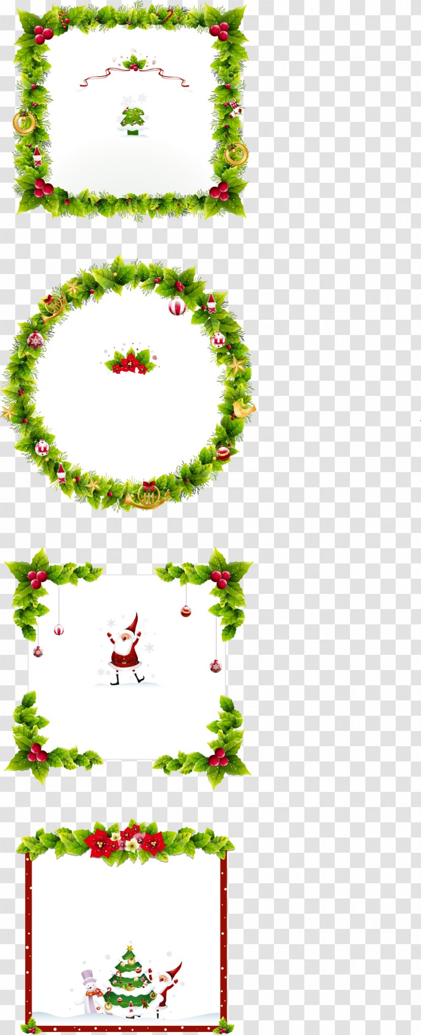 Christmas Ornament Picture Frame Clip Art - Flowering Plant - Borders Free Download Transparent PNG