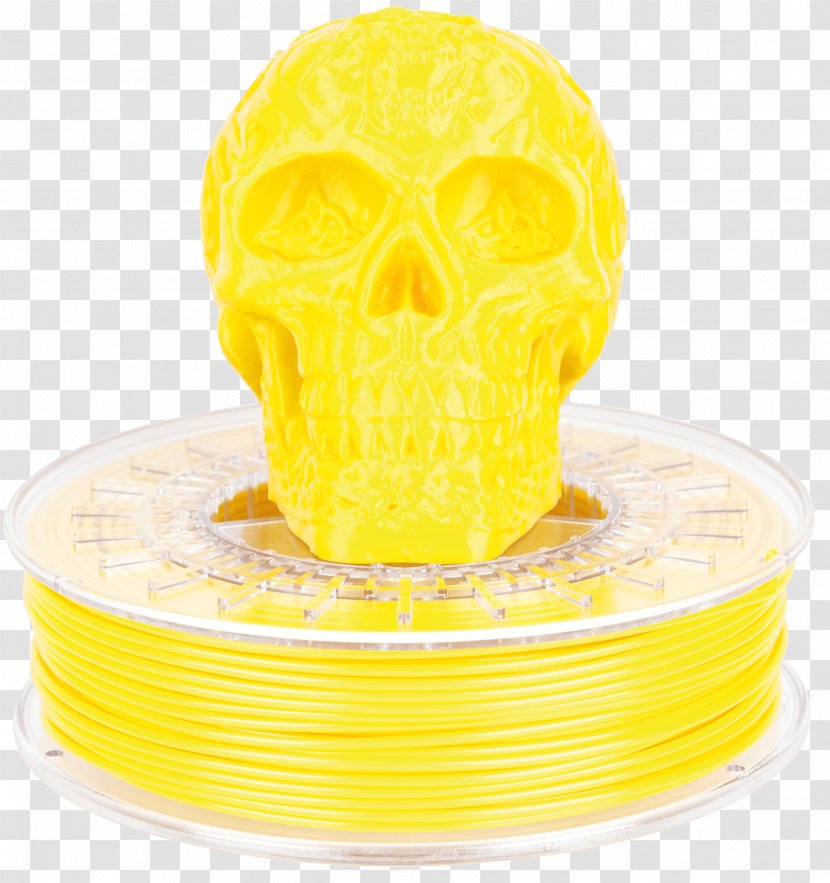 Polylactic Acid Yellow 3D Printing Filament ColorFabb Polyhydroxyalkanoates - Spooling Transparent PNG