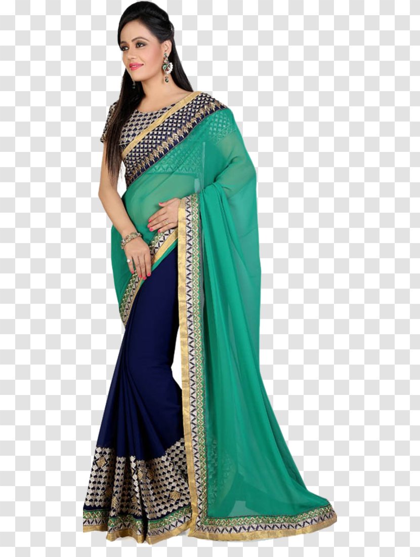 Georgette Blue Clothing Online Shopping Textile - Plain Weave - Silk Cloth Transparent PNG