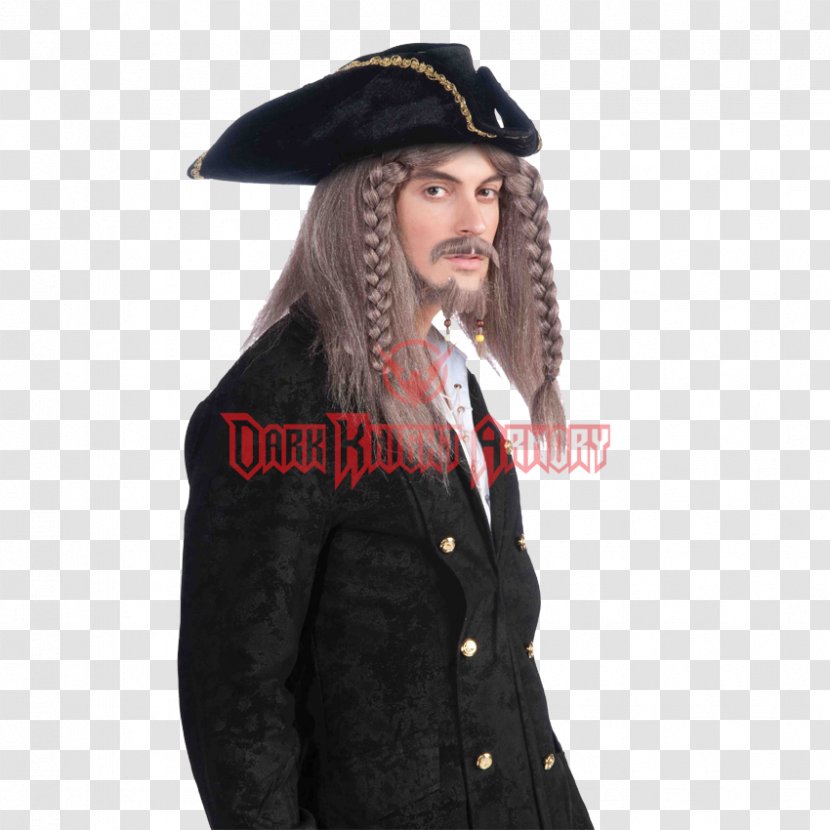 Jack Sparrow Hat Pirates Of The Caribbean: Curse Black Pearl Piracy Wig - Man Transparent PNG
