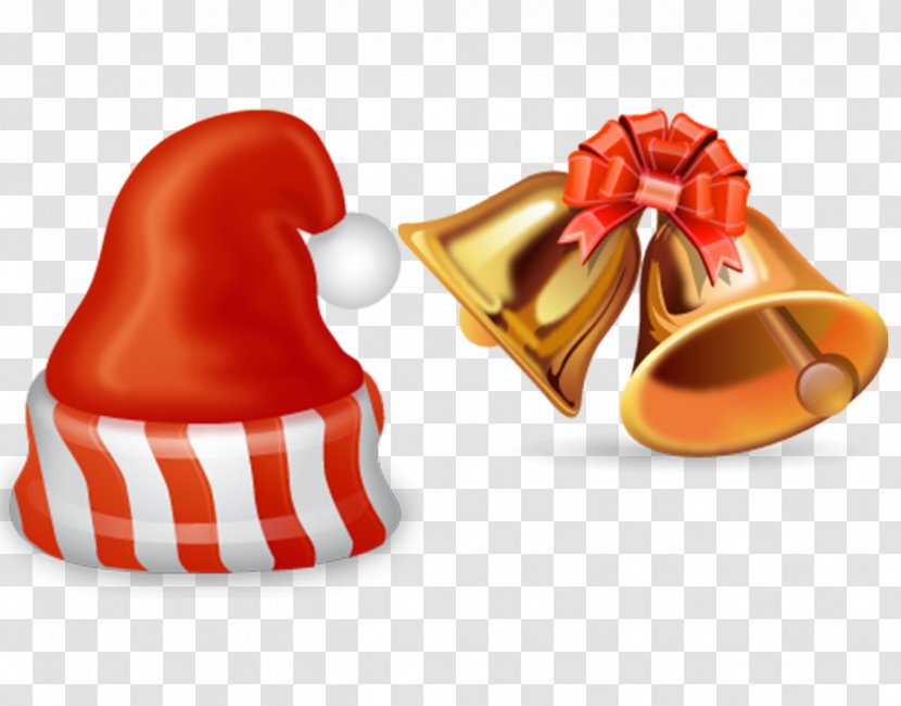 Jingle Bell ICO Icon - Cartoon Christmas Hats Transparent PNG