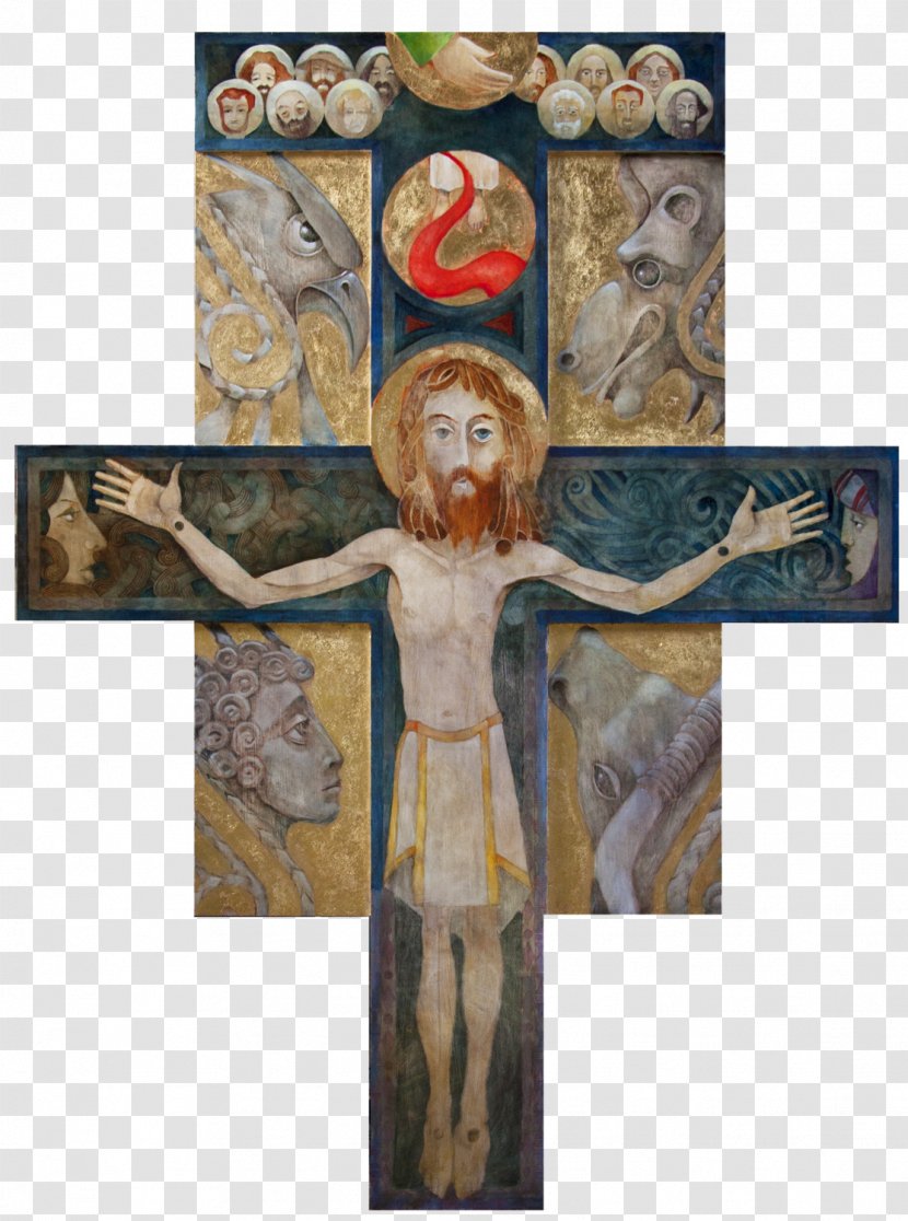 Crucifix Religious Art Stations Of The Cross Book Revelation - San Damiano Transparent PNG