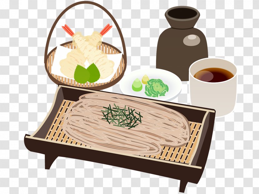 Tempura Soba Food Asian Cuisine Illustration - Platter Transparent PNG