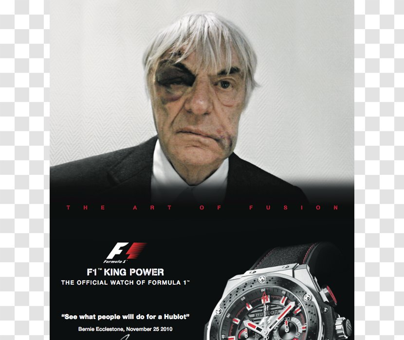 Bernie Ecclestone Formula 1 Hublot Watch Advertising - Watchmaker Transparent PNG