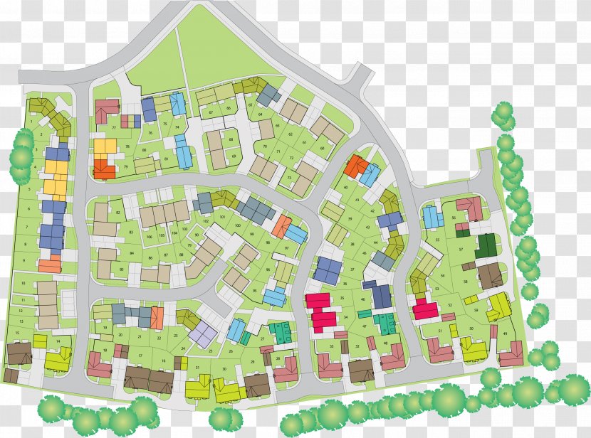 Crest Nicholson - Suburb - Aster Meadows At Kings Warren Site Plan Map Urban PlanningOthers Transparent PNG