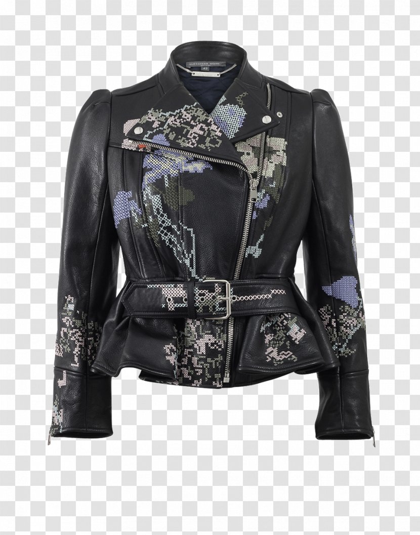 Leather Jacket Little Black Dress Fashion Belt Transparent PNG