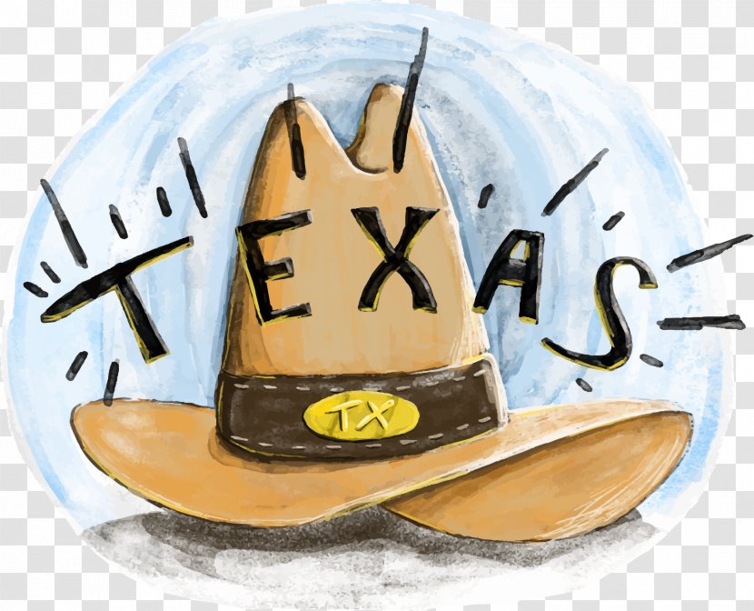 Dallas Watercolor Painting Euclidean Vector - Texas - Hat Transparent PNG