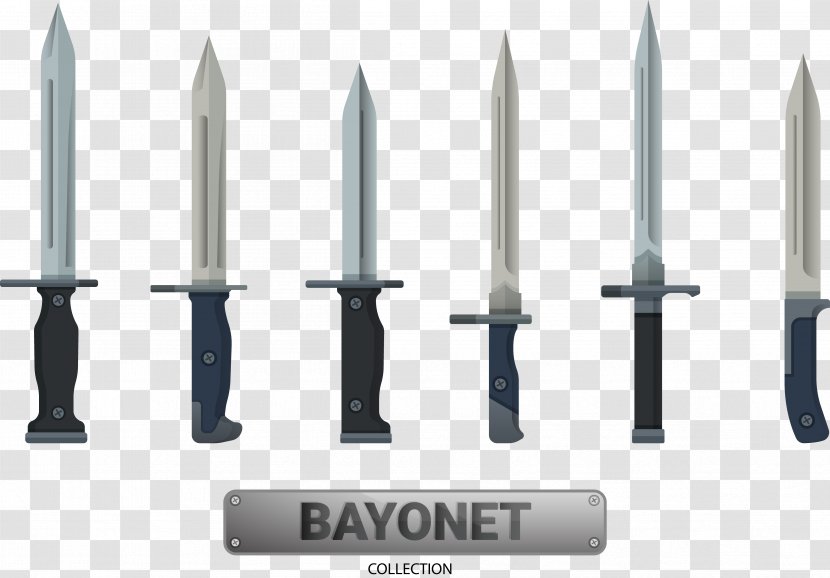 Knife Bayonet Sword - Weapon - Razor Collection Transparent PNG
