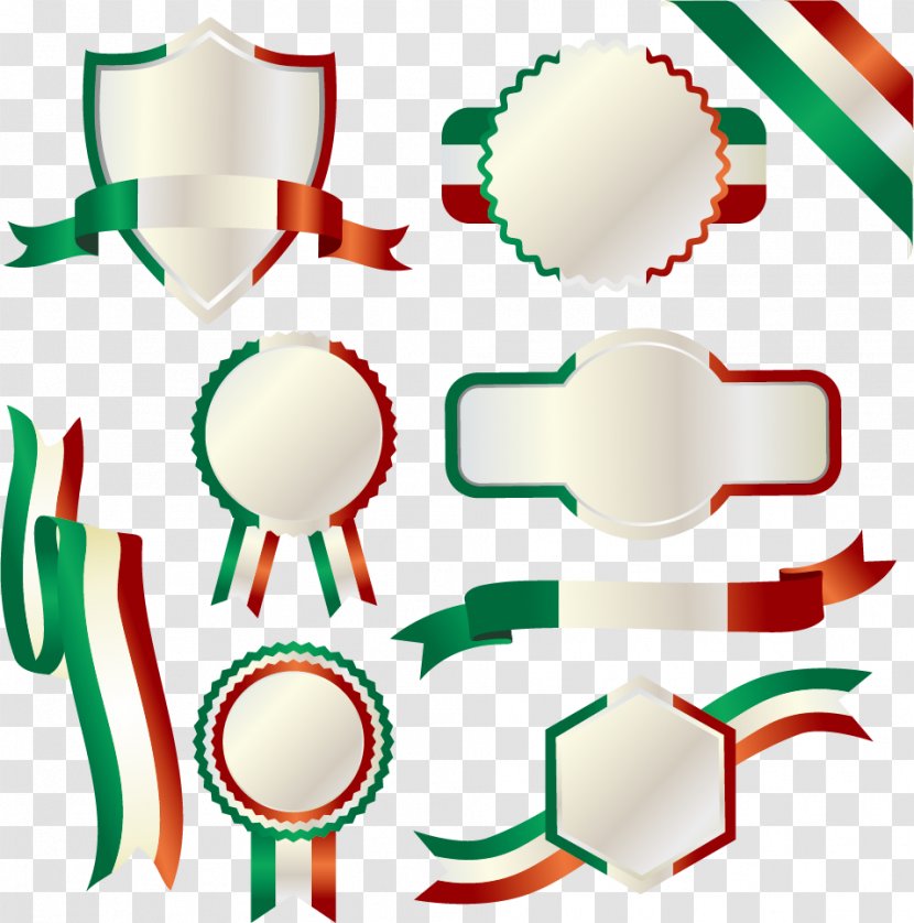 Flag Of Italy Italian Cuisine - Royaltyfree - Label Transparent PNG