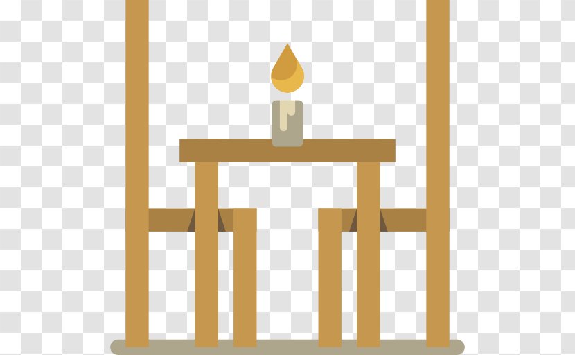 Table Icon - Gratis - A Set Of Chairs And Candle Transparent PNG